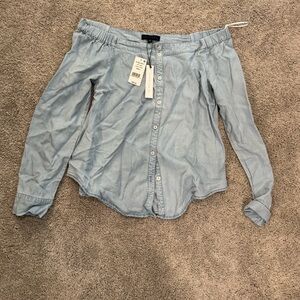 Sanctuary off the shoulder denim top